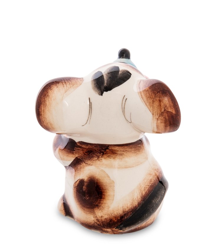 Фигурка Мышь с сыром Цветная гжель ГЛ-543, фотография со спины