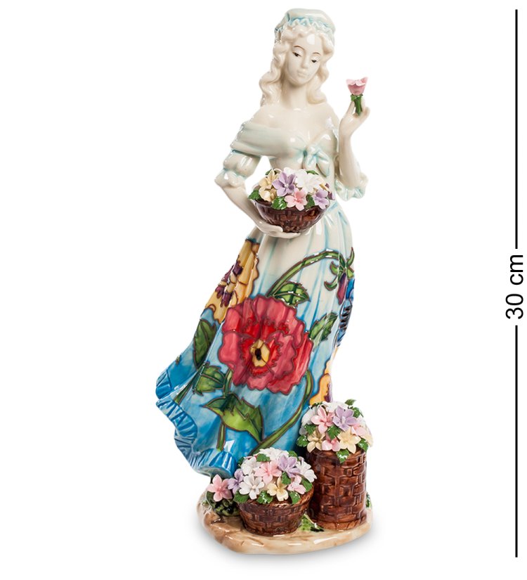 Статуэтка из фарфора Девушка цветочница Pavone JP-12/20