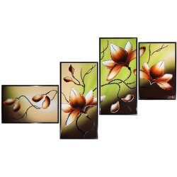 Картина Композиция Магнолия c кристаллами Swarovski