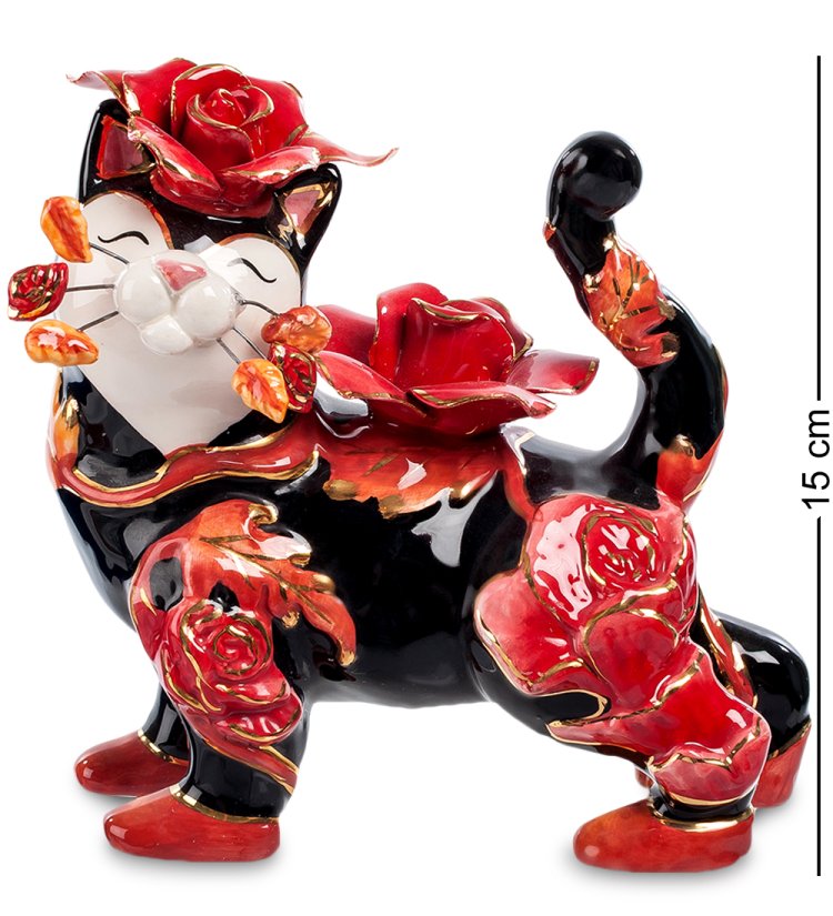 Статуэтка из керамики Черный Кот Гла-Муррр Pavone CMS-31/14