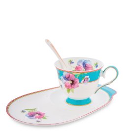 Чайная пара из фарфора Виола