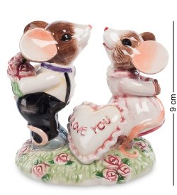Статуэтка из керамики Влюбленная парочка мышат