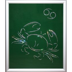 Картина Рак c кристаллами Swarovski