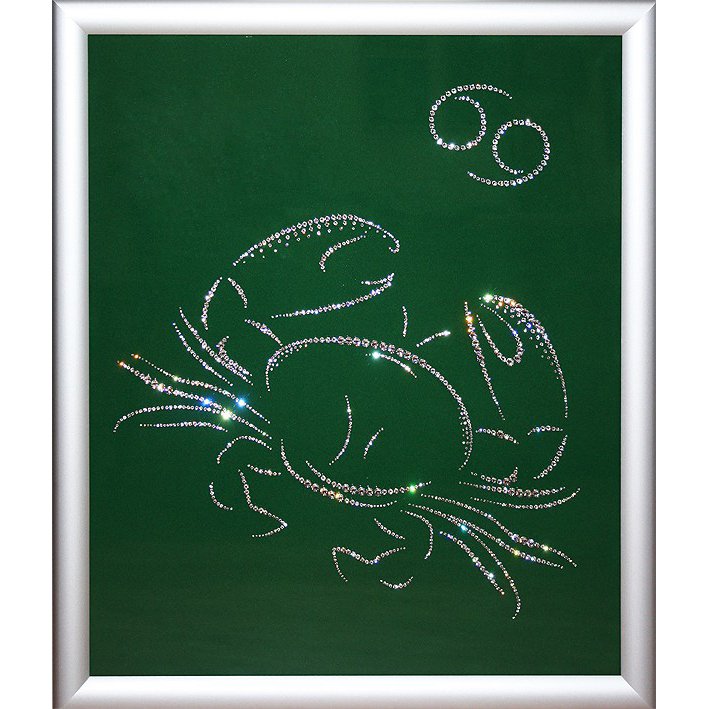 Картина Рак c кристаллами Swarovski