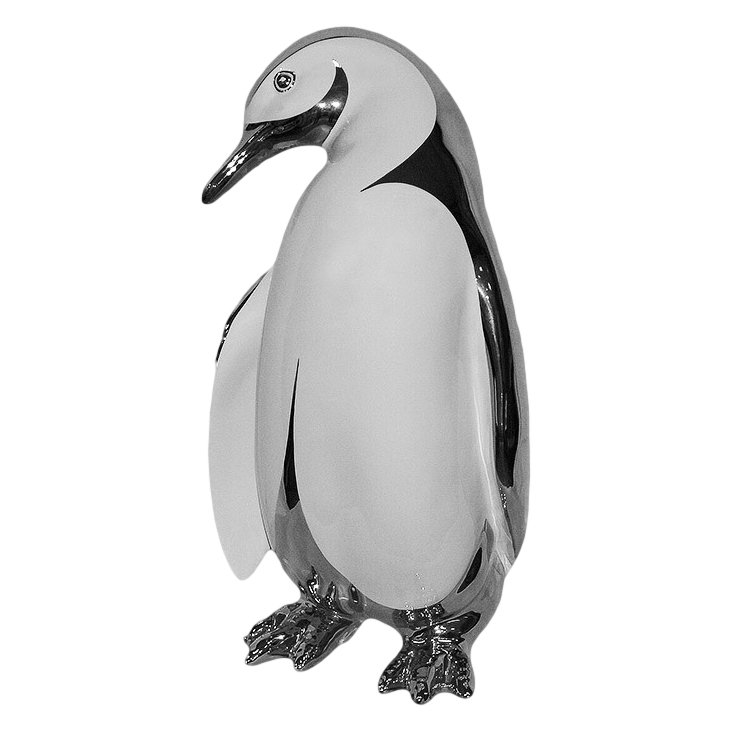 Статуэтка Белый Пингвин с платиновым декором