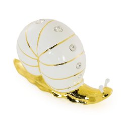 Статуэтка белая Улитка со Swarovski коллекция Giardino