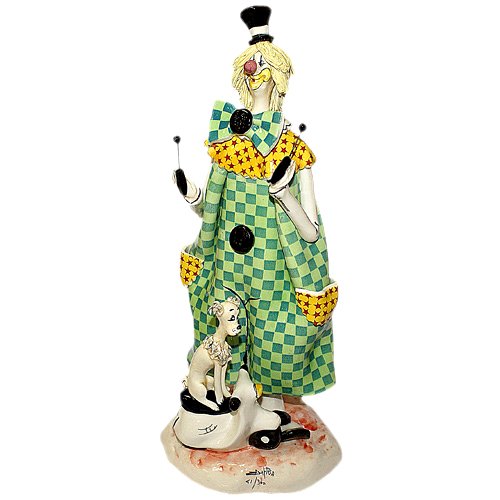 Фарфоровая статуэтка Клоун с собакой