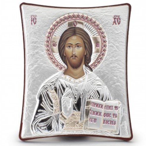 Серебряная Икона Иисус, Размер 8x9 см Slevory 110TBR1FWB
