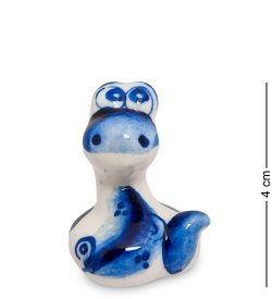 Фигурка Змея Шлепик Голубая гжель