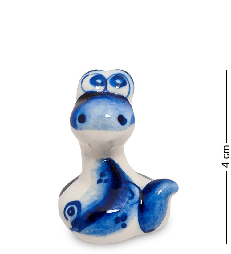 Фигурка Змея Шлепик Голубая гжель ГЛ-309