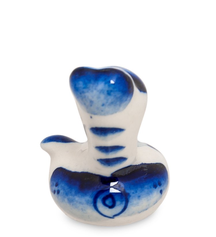 Фигурка Змея Шлепик Голубая гжель ГЛ-309, фотография со спины