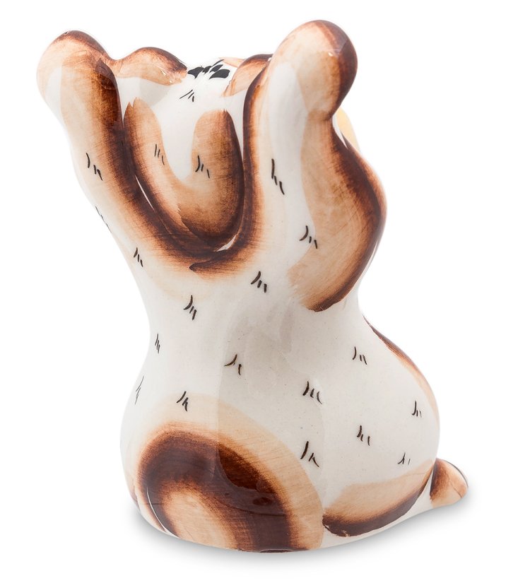 Фигурка Медведь Цветная гжель ГЛ-230, фотография со спины