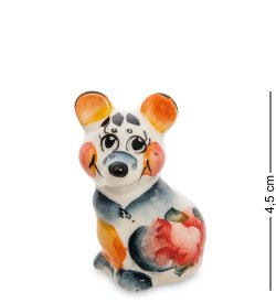 Статуэтка радостная Мышка Цветная гжель