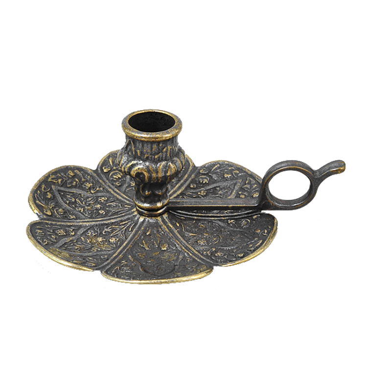 Подсвечник на 1 свечу Металлический Цветок, антик Alberti Livio AL-80-330-ANT