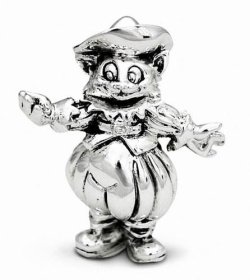 Статуэтка Кот в сапогах серебристая