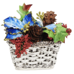 Скульптура Маленькая Корзинка рождественская квадратная