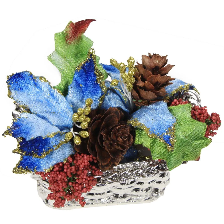 Скульптура Маленькая Корзинка рождественская квадратная Exetera Argenti 46-372166, вид сверху