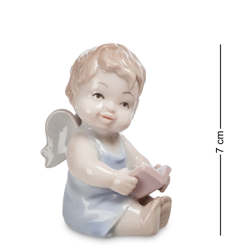 Статуэтка из фарфора Ангелочек Мальчик с книгой Pavone JP-36/ 1