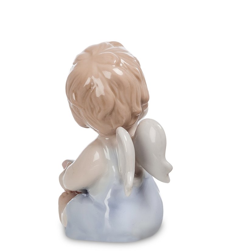 Статуэтка из фарфора Ангелочек Мальчик с книгой Pavone JP-36/ 1, фотография со спины