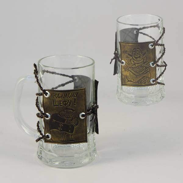 Подарочная кружка для пива Любимому Шефу Студия Маро ПКВ-14