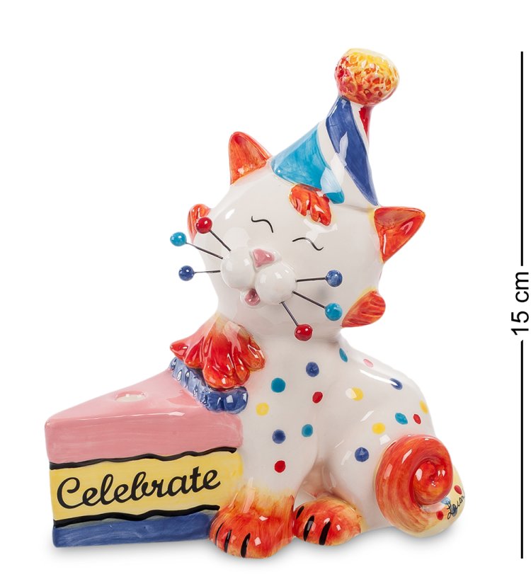 Статуэтка из керамики Котенок Именинник Pavone CMS-31/20