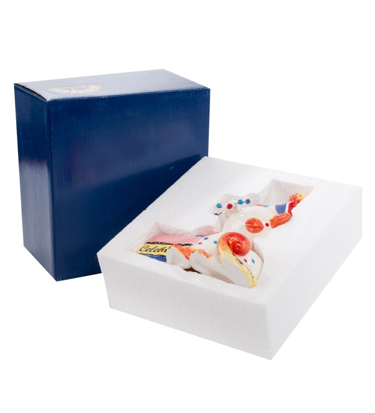 Статуэтка из керамики Котенок Именинник Pavone CMS-31/20, фотография в упаковке