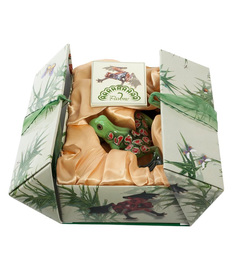 Фигурка из фарфора Синяя Лягушка Pavone JP-32/ 3 , упаковочный вид