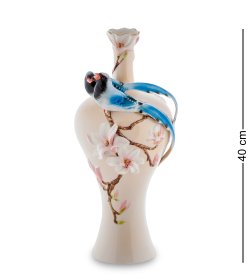 Ваза для цветов из фарфора Голубая Сорока