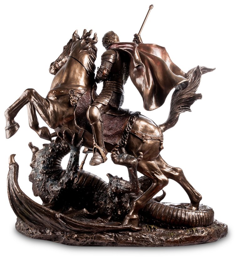 Статуэтка Святой Георгий Veronese WS-600, оборотная сторона