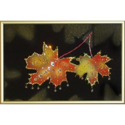 Картина Клен c кристаллами Swarovski