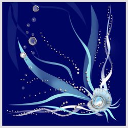 Картина Жемчужина моря c кристаллами Swarovski