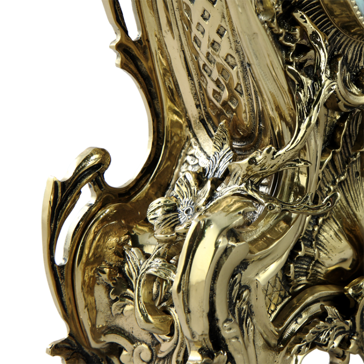 Бронзовые Каминные часы с канделябрами Афродита Bello De Bronze BP-21035, увеличенный вид деталей