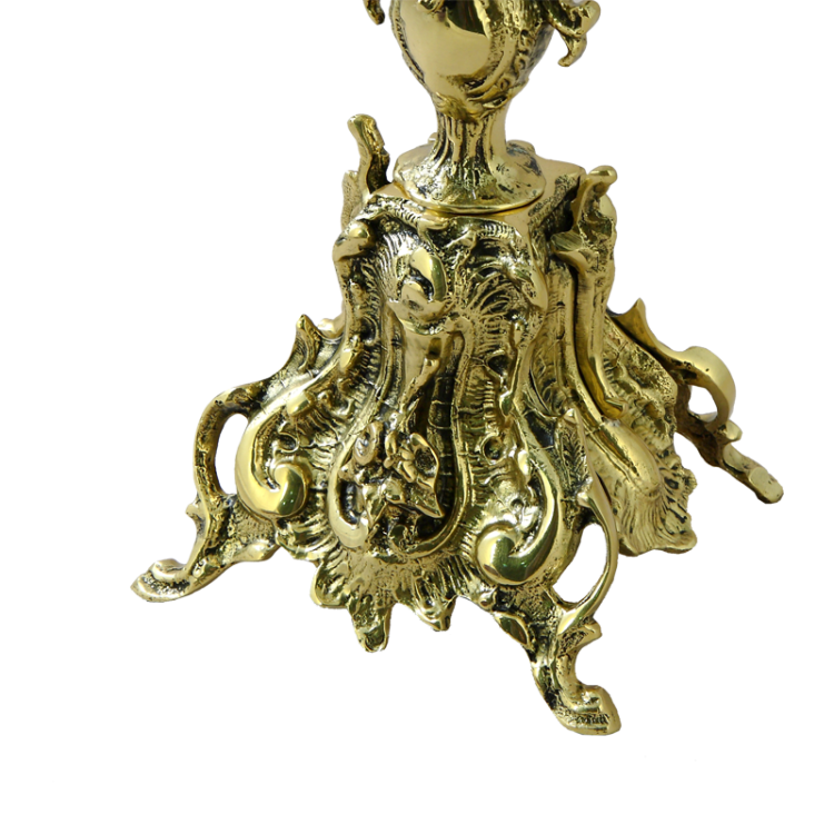 Бронзовые Каминные часы с канделябрами Афродита Bello De Bronze BP-21035, вид ножки