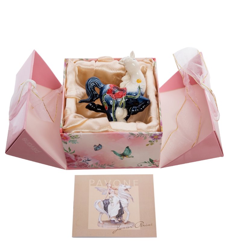 Статуэтка из фарфора Лошадка Милашка Pavone JP-61/59, упаковочный вид