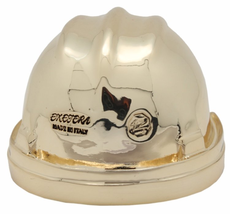 Статуэтка Каска в миниатюре золотая