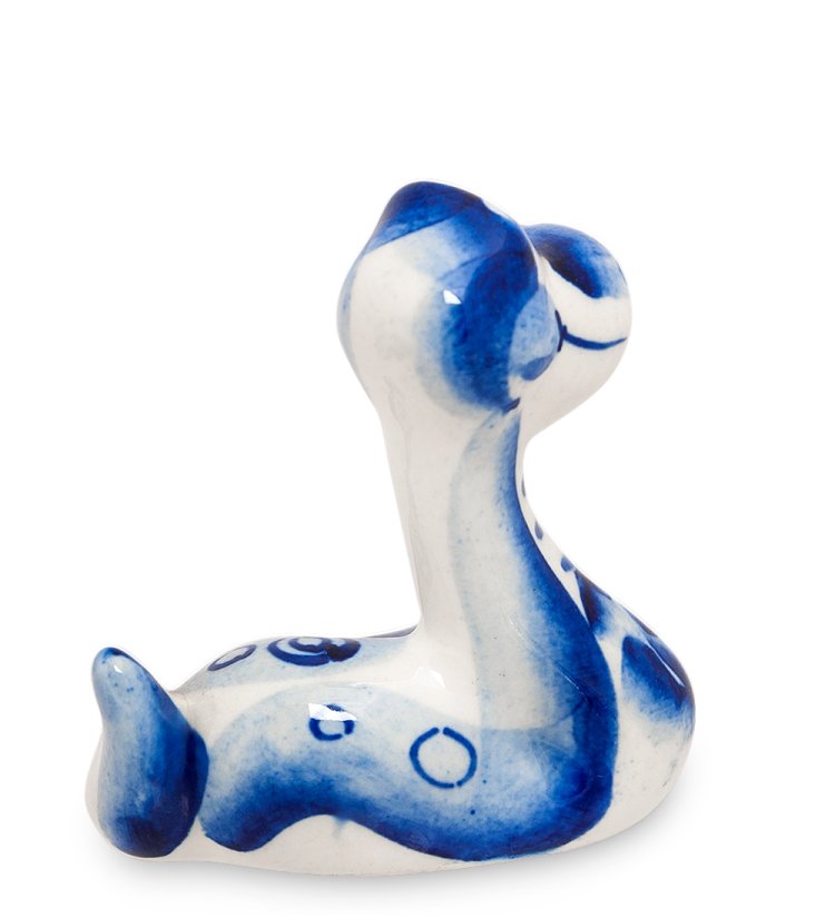 Фигурка Змея Удавчик Голубая гжель ГЛ-308, фотография со спины