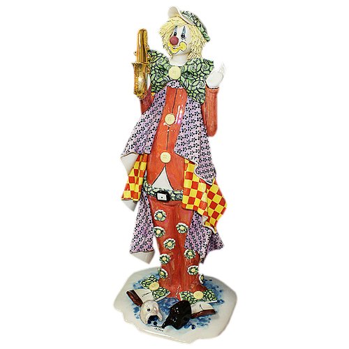 Статуэтка из фарфора Клоун стоящий с саксофоном