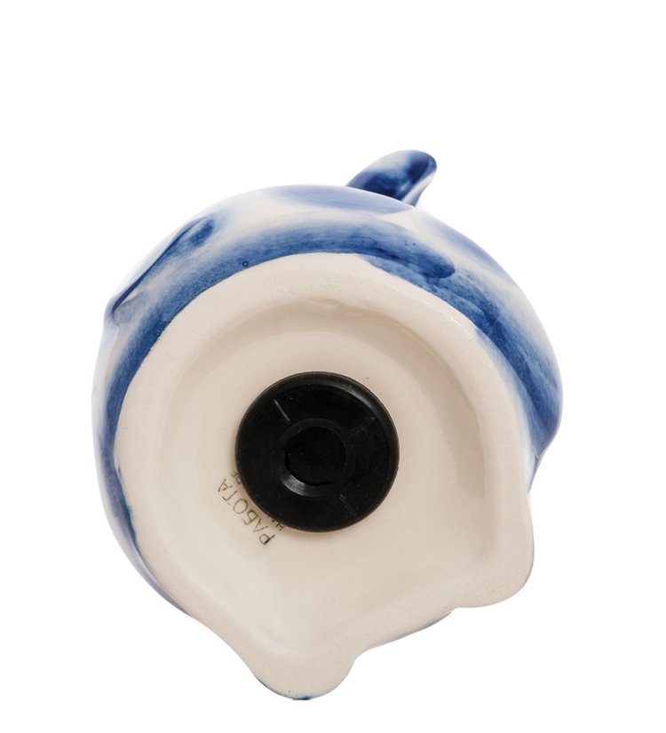 Копилка Большая Мышь Голубая гжель ГЛ-623, фотография снизу