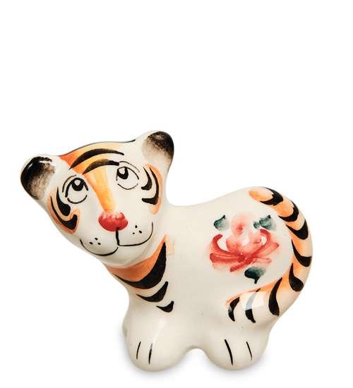 Фигурка Тигренок Юрий Цветная гжель ГЛ-780