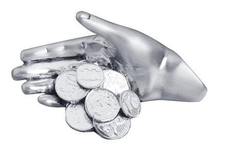 Статуэтка Рука удачи с монетами глянцевая Exetera Argenti 46-441413