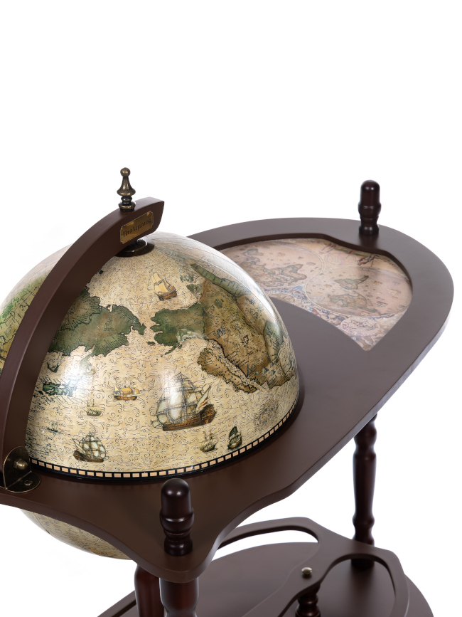 Глобус-бар напольный со столиком со сферой 33 см Jufeng CG33004NN02, вид сверху