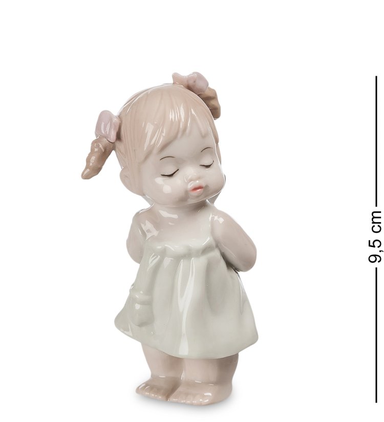 Статуэтка из фарфора Девочка Ангелочек руки за спиной Pavone JP-36/ 2