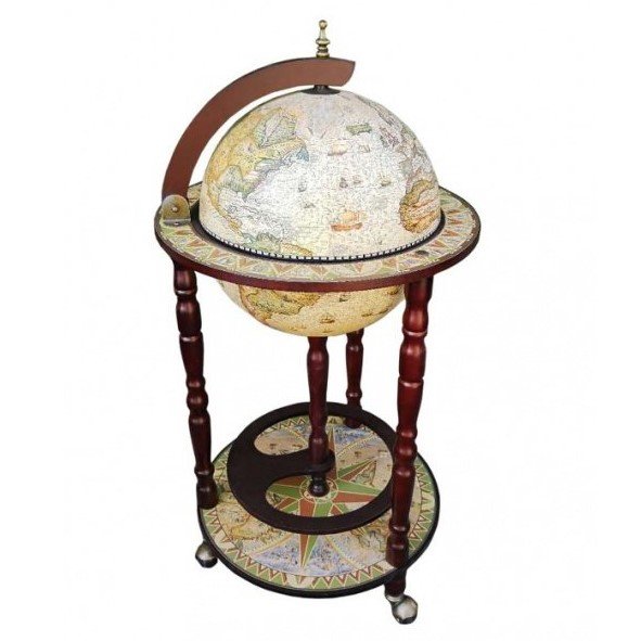 Напольный глобус бар со сферой 33 см, светлый Jufeng CG33001N, вид сверху