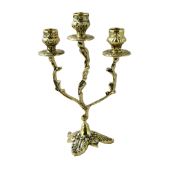 Канделябр на 3 свечи Рендаду, золотой