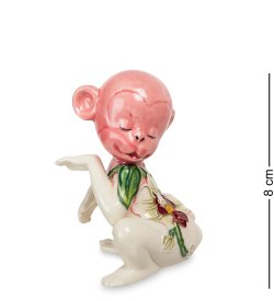 Статуэтка из фарфора Обезьяна с розовой головой