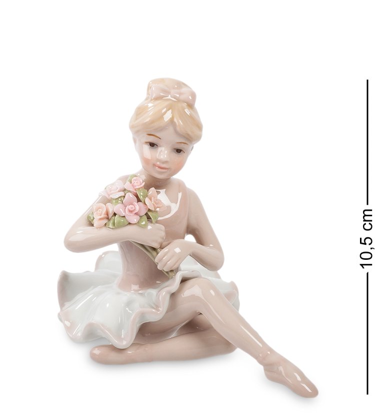 Статуэтка из фарфора Маленькая Балерина с букетом цветов Pavone CMS-19/ 2