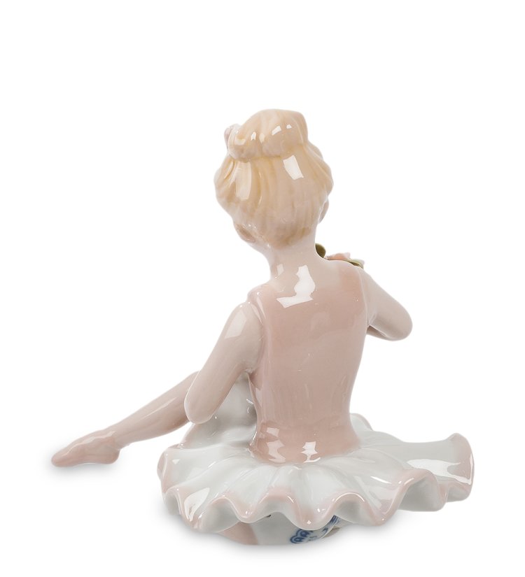 Статуэтка из фарфора Маленькая Балерина с букетом цветов Pavone CMS-19/ 2, фотография со спины