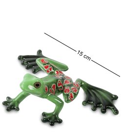 Фигурка из фарфора Лягушка с красными чешуйками