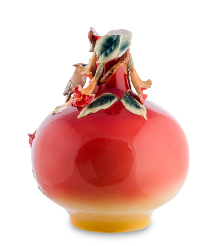 Ваза из фарфора Цветы Дурмана Pavone FM-51, фотография с обратной стороны