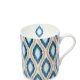 Кружка из фарфора Орнамент Синие Нотки Ornamento di colore Pavone JK-258